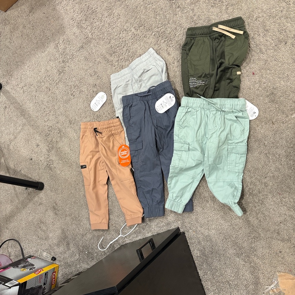 Kids Cargo Jogger Pants Set - Assorted Colors